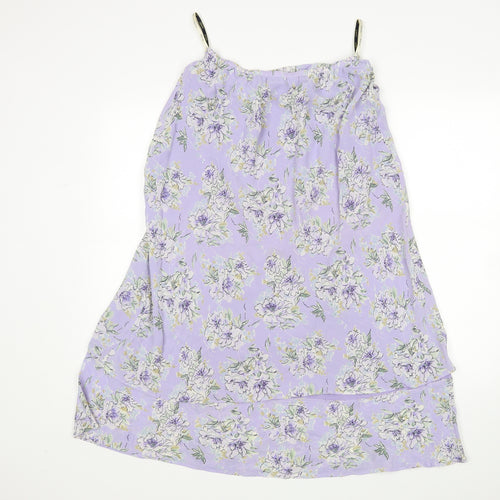 Viyella Womens Purple Floral  A-Line Skirt Size 12