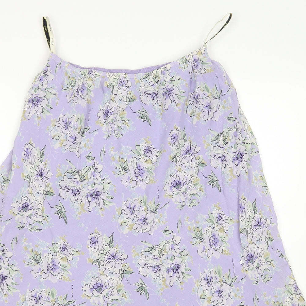 Viyella Womens Purple Floral  A-Line Skirt Size 12