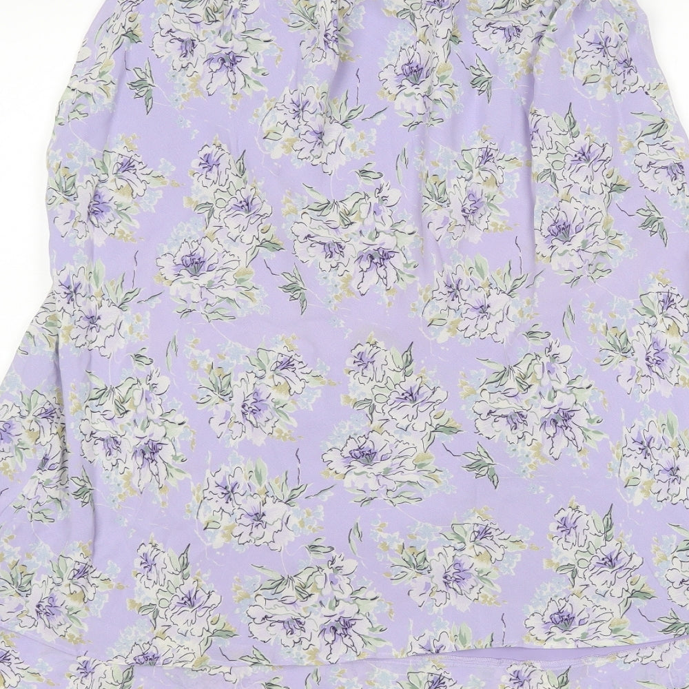 Viyella Womens Purple Floral  A-Line Skirt Size 12