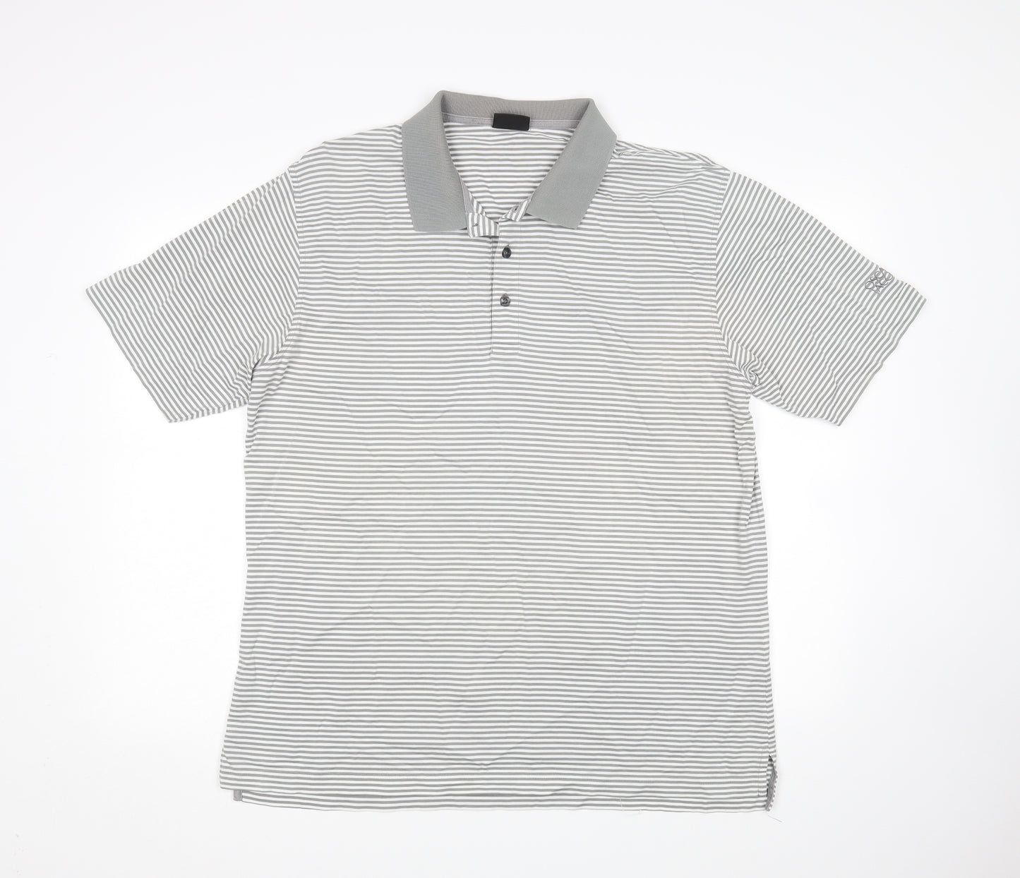 Oscar Jacobson Mens Multicoloured Striped   Polo Size L