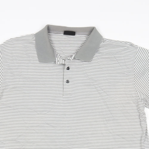 Oscar Jacobson Mens Multicoloured Striped   Polo Size L