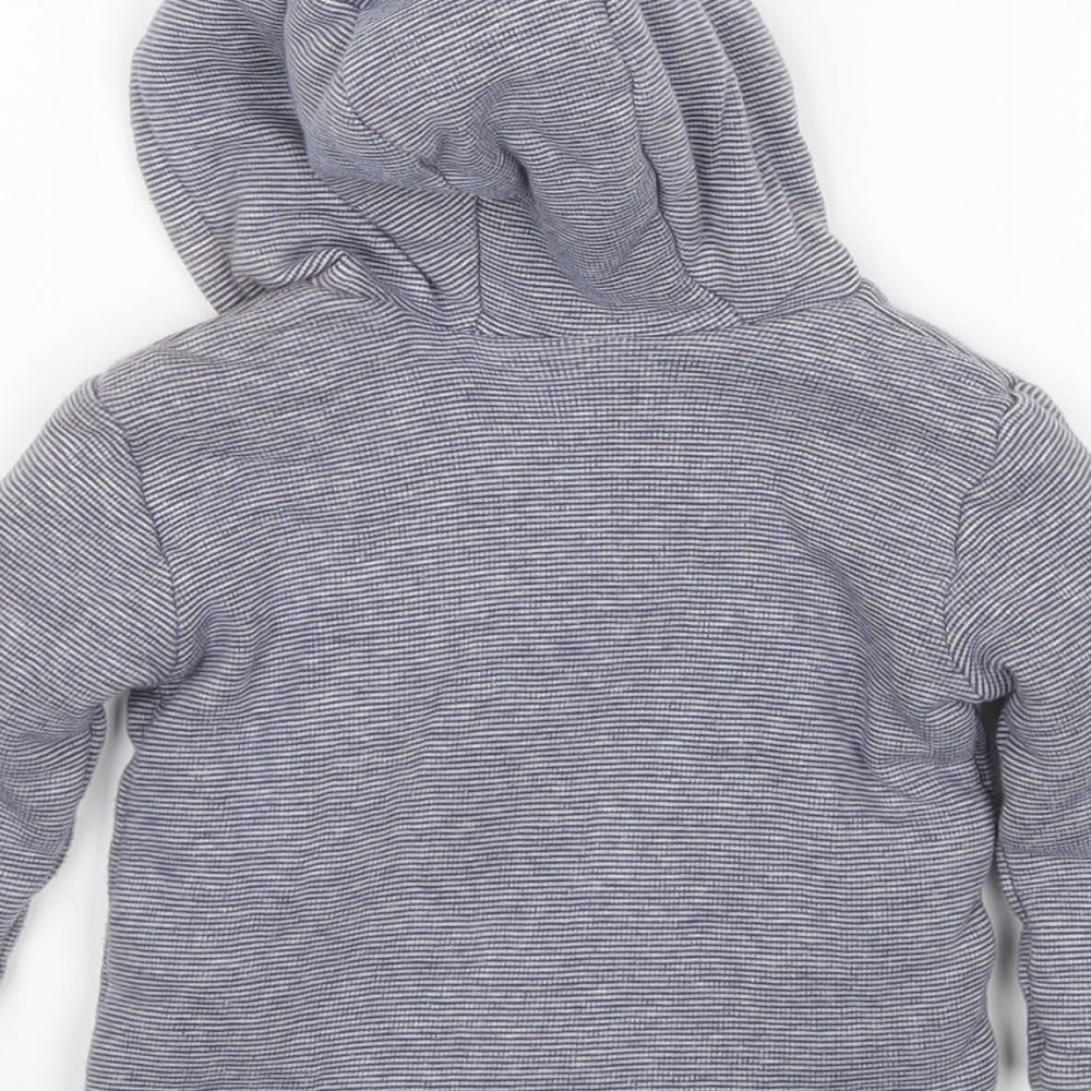 George Baby Blue Striped  Full Zip Jumper Size 0-3 Months