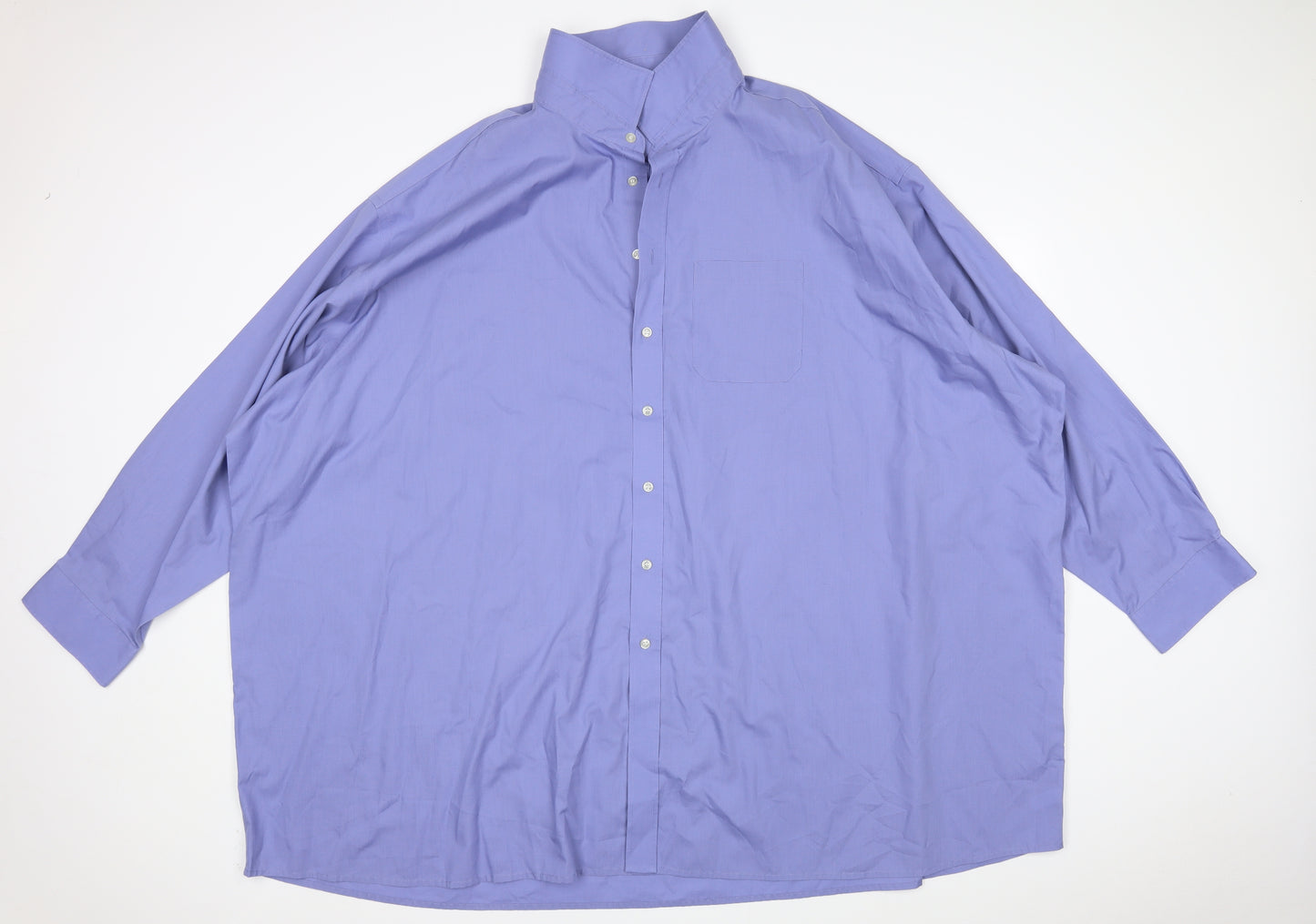 Double 2 Mens Blue    Dress Shirt Size 22