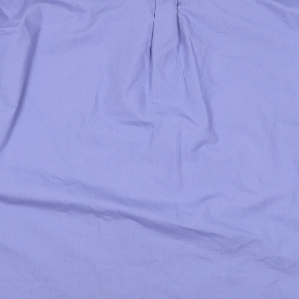 Double 2 Mens Blue    Dress Shirt Size 22