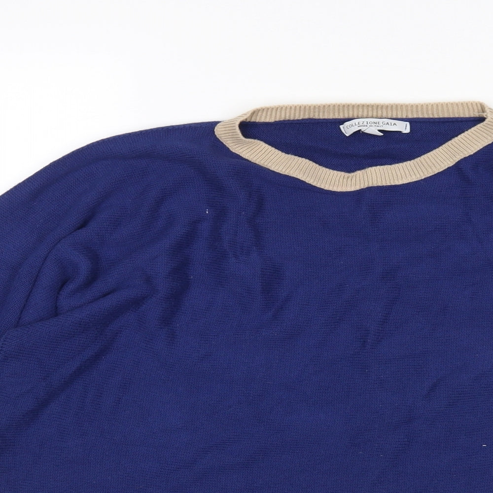 Collezione Gaia Womens Blue   Pullover Jumper Size M