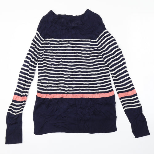 F&F Womens Blue Striped  Pullover Jumper Size 10