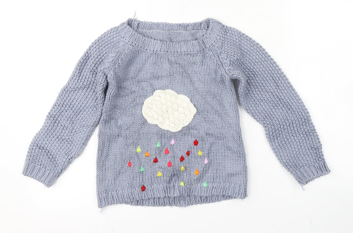Preworn Girls Blue   Pullover Jumper