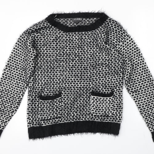 CASAMA Womens Multicoloured Check  Pullover Jumper Size M