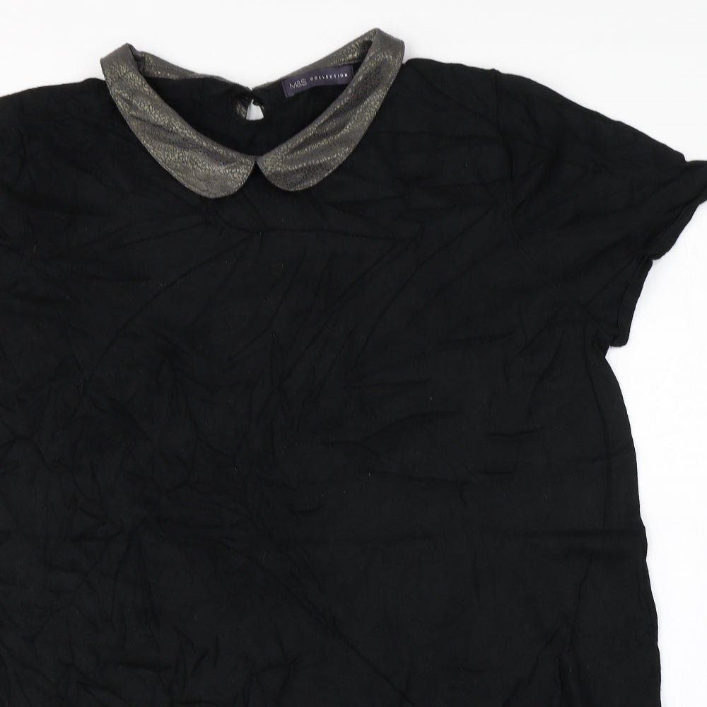 M&S Womens Black   Jumper Dress  Size 22