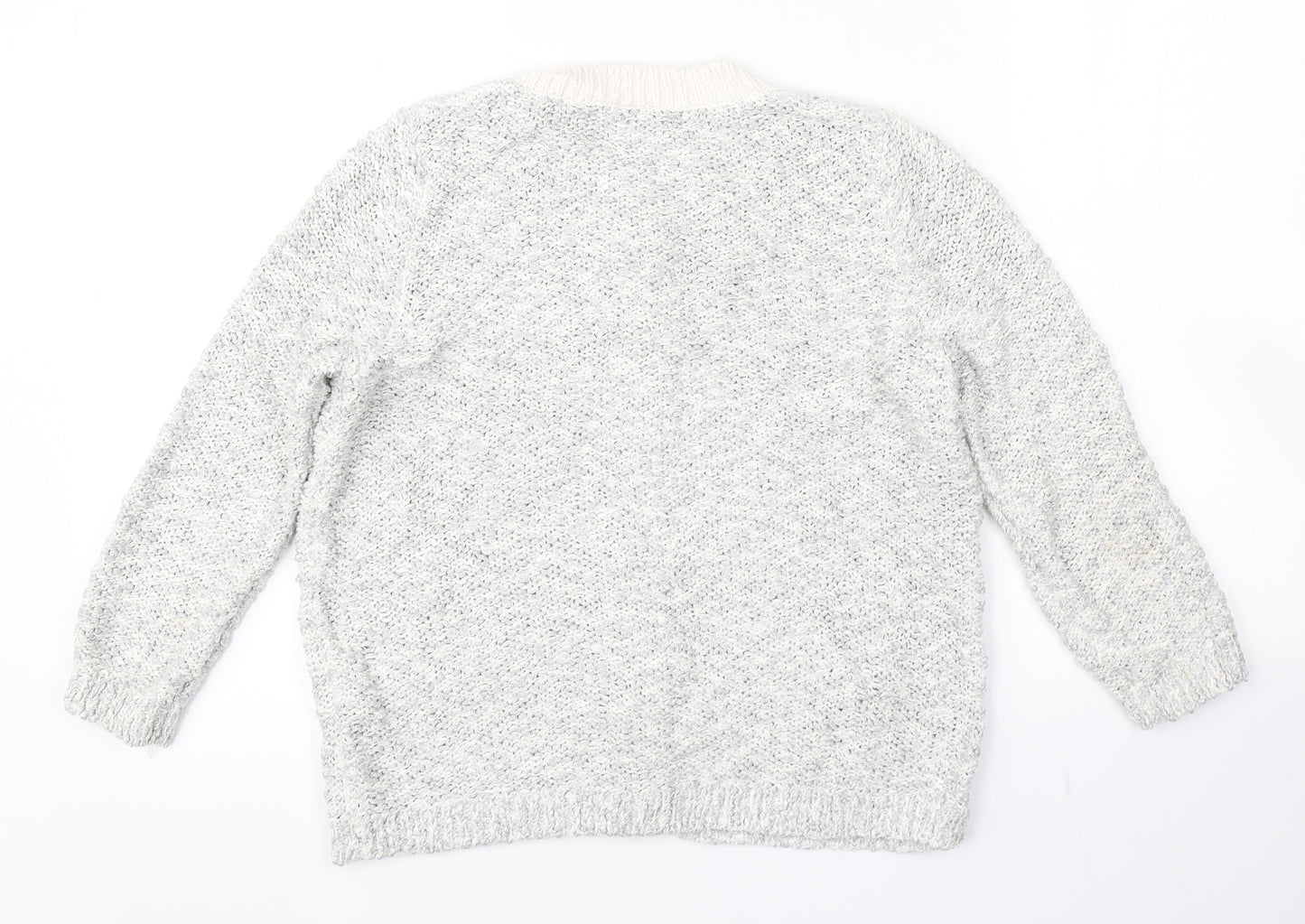 M&S Womens Silver   Cardigan Jumper Size 12