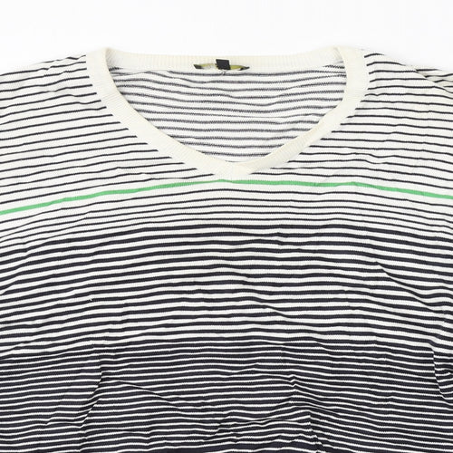 Preworn Mens Multicoloured Striped  Pullover Jumper Size L