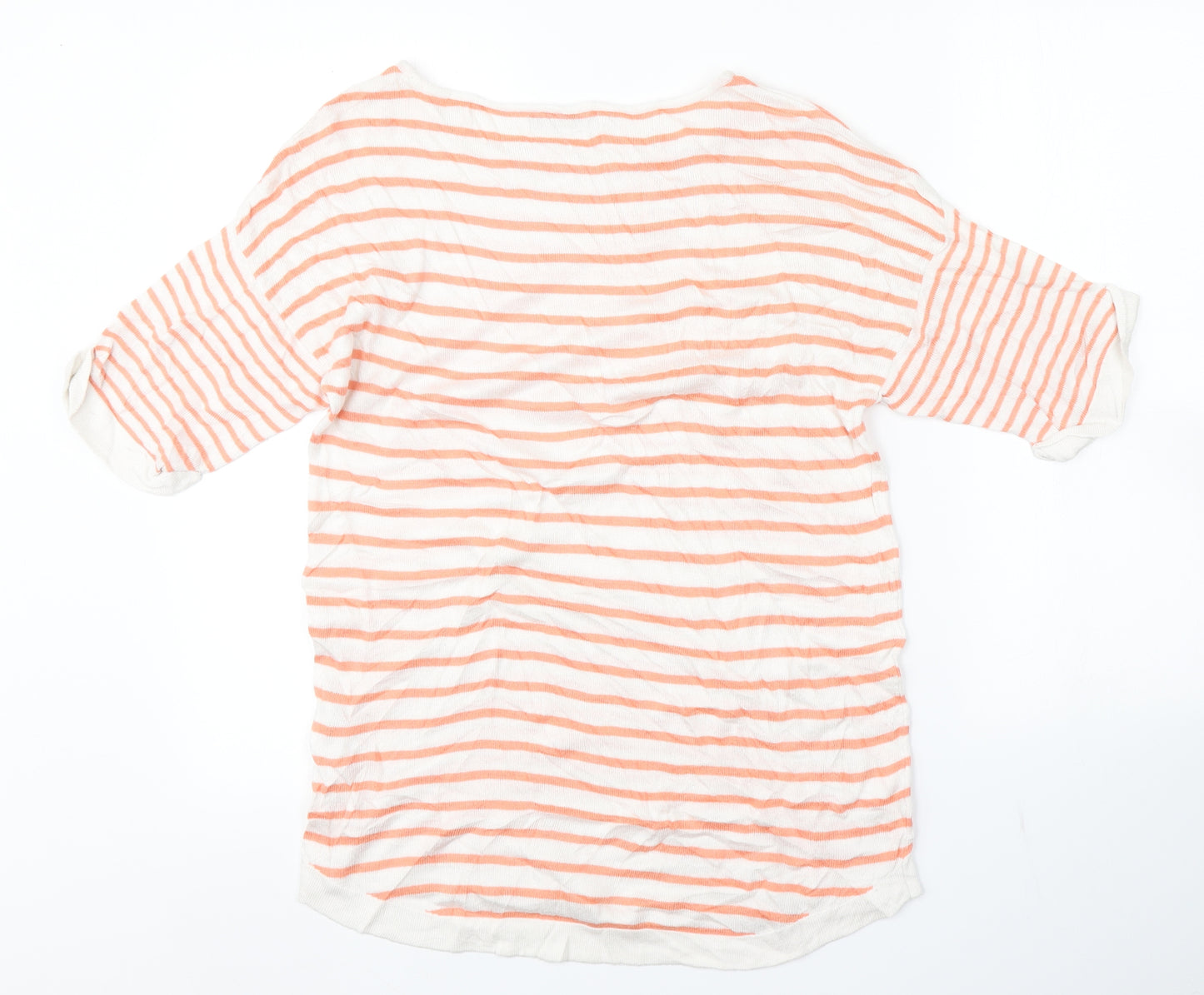 Peacocks Womens Multicoloured Striped  Basic T-Shirt Size 10
