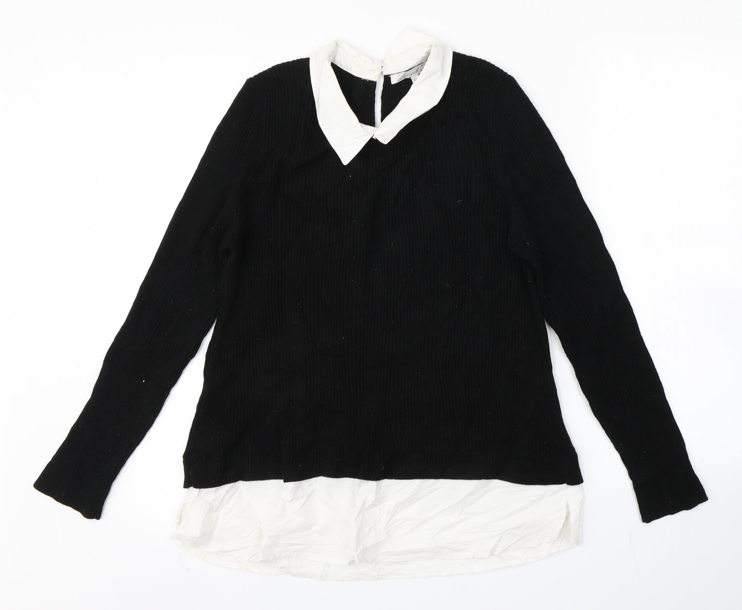 Peacocks Womens Black   Pullover Jumper Size 14