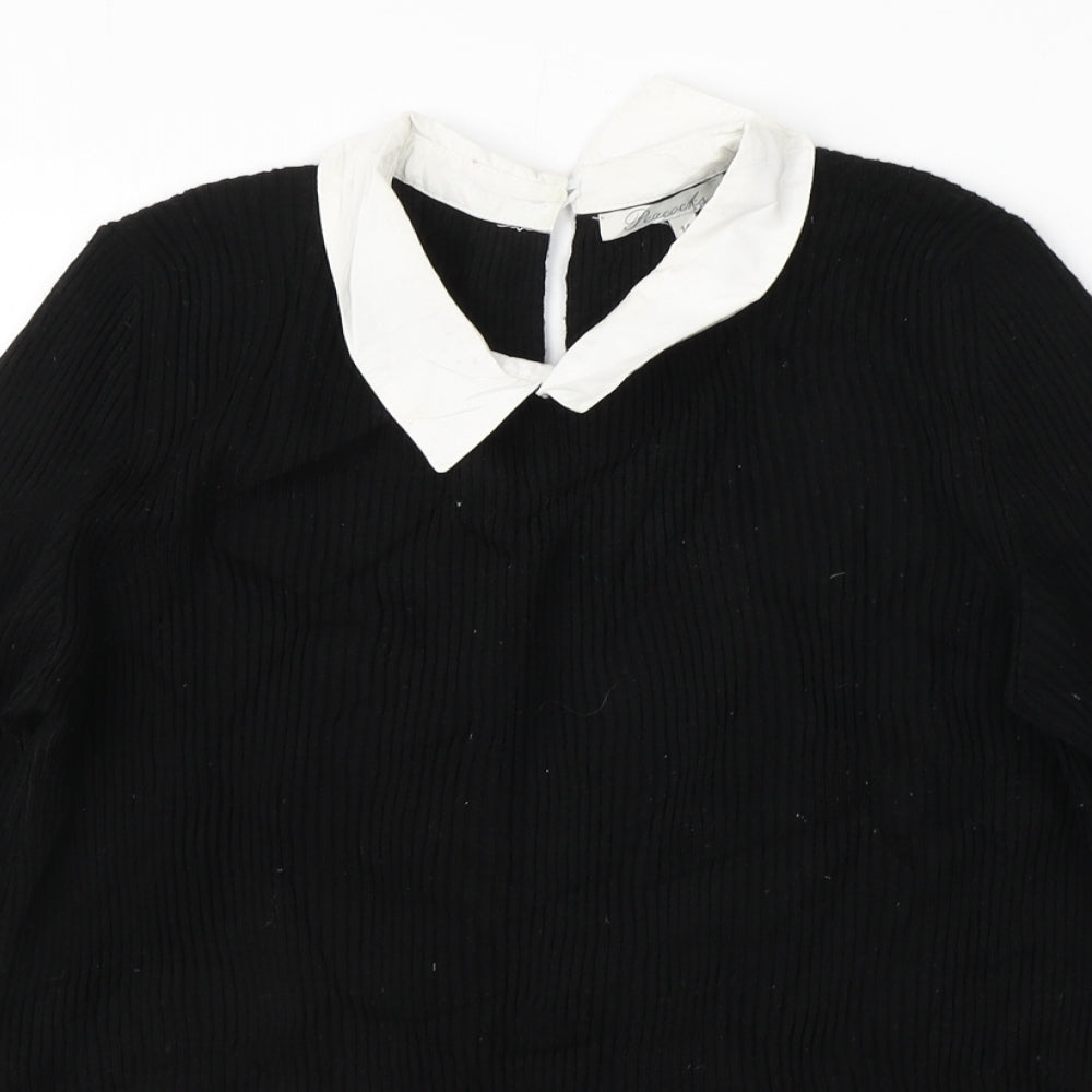 Peacocks Womens Black   Pullover Jumper Size 14