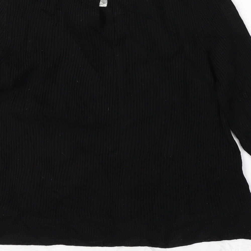 Peacocks Womens Black   Pullover Jumper Size 14