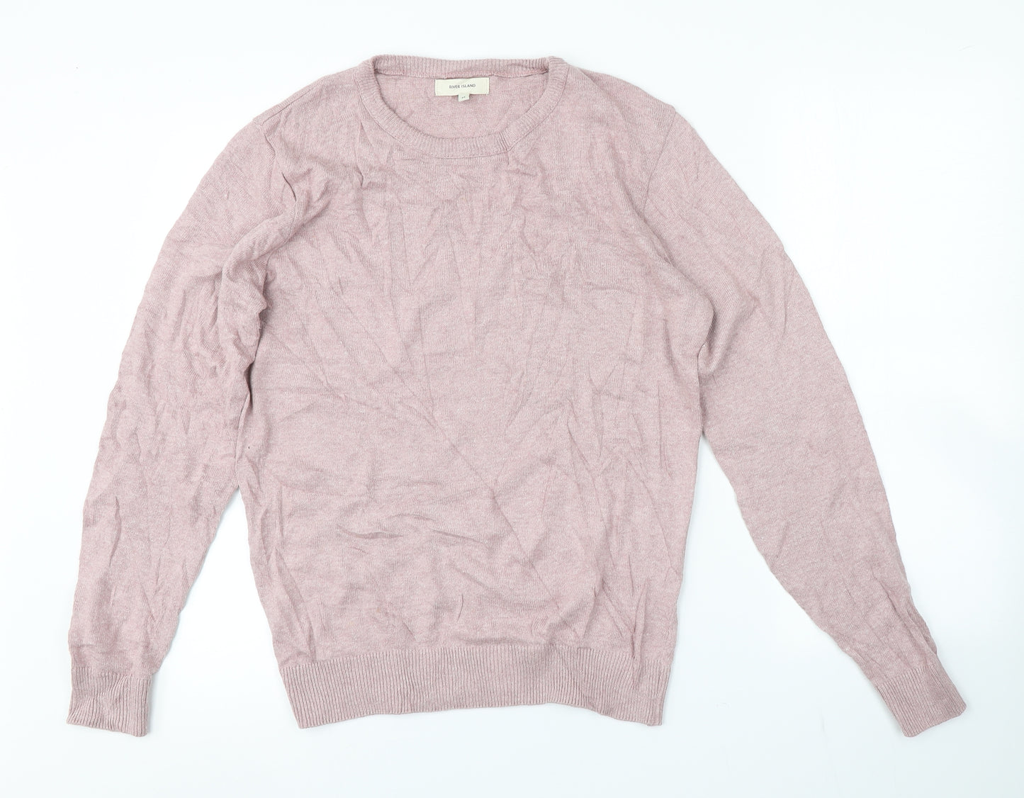River Island Mens Pink   Pullover Jumper Size M