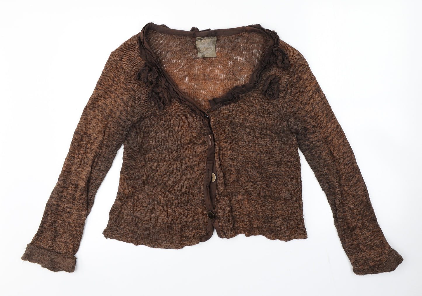 Preworn Womens Brown   Cardigan Jumper Size 2