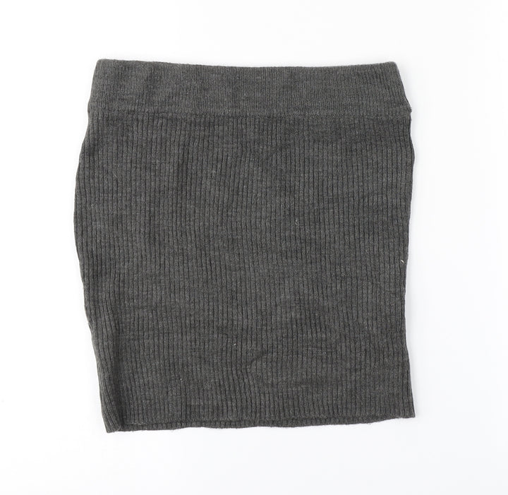 Clockhouse Womens Grey   Straight & Pencil Skirt Size M