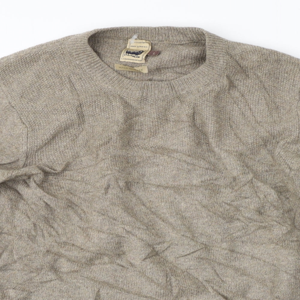 John Lewis Mens Beige   Pullover Jumper Size L