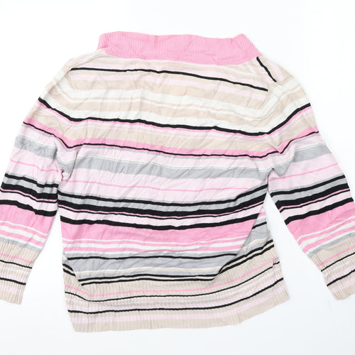 New Look Womens Multicoloured Striped  Pullover Jumper Size 14
