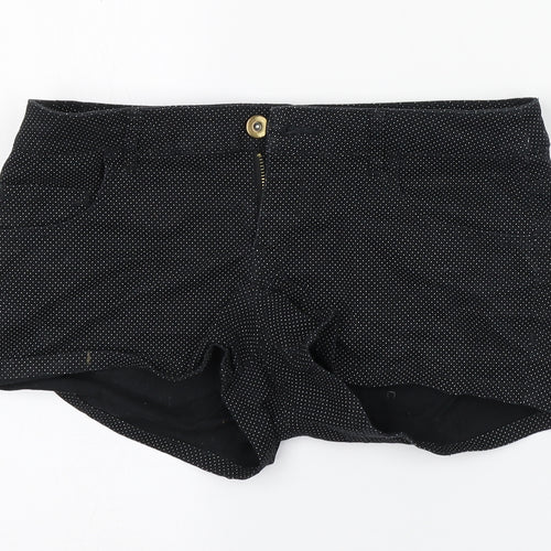 H&M Womens Black   Hot Pants Shorts Size 6