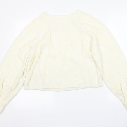 Missguided Womens White   Pullover Jumper Size 10