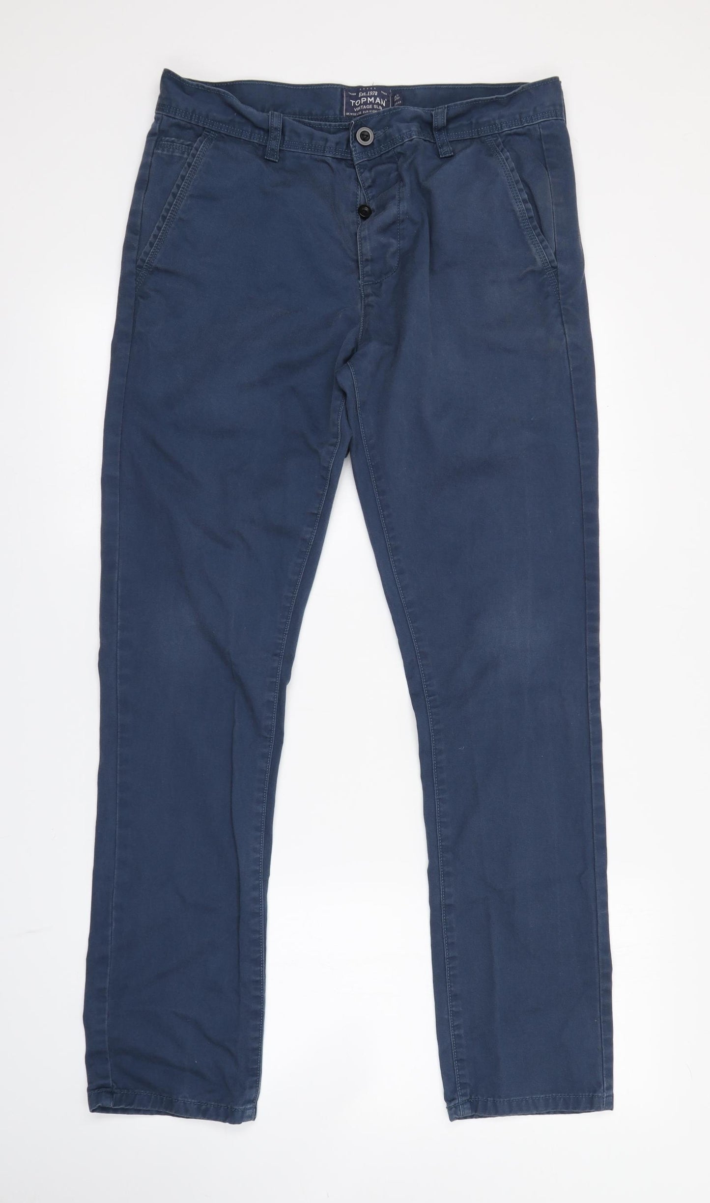Topman Womens Blue   Chino Trousers Size 32 in L32 in
