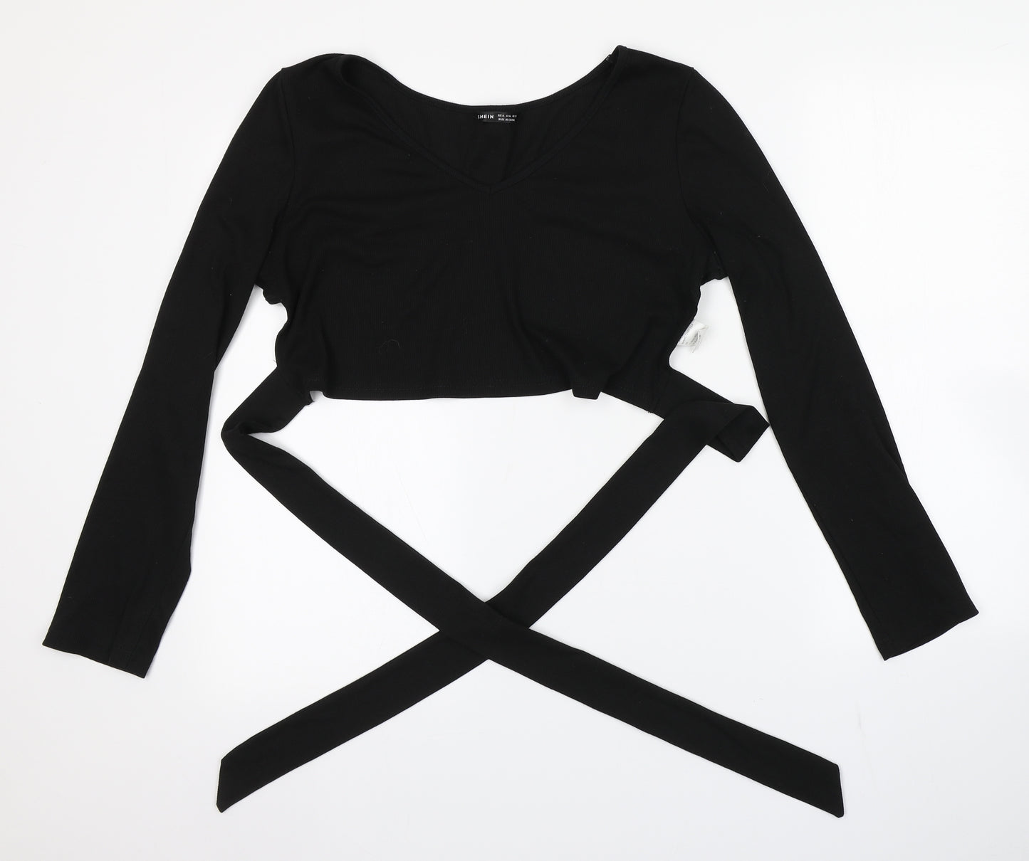 SheIn Womens Black   Cropped T-Shirt Size 16