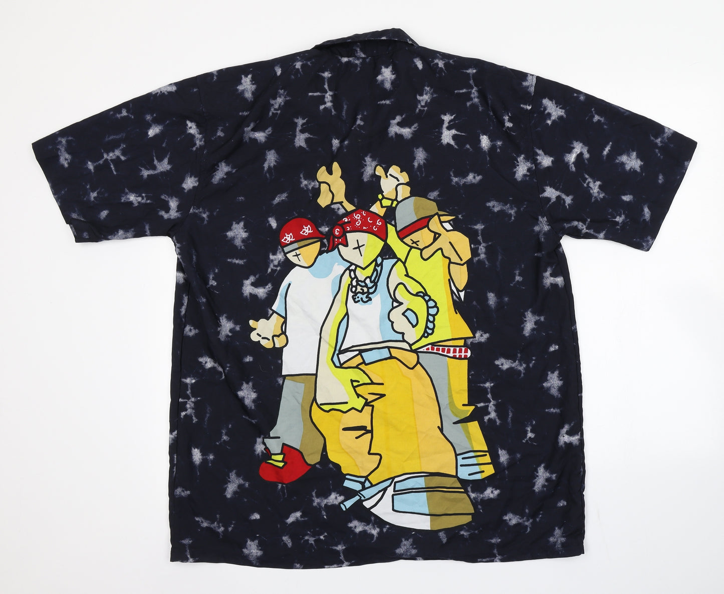 Ninety Mens Blue    Button-Up Size L