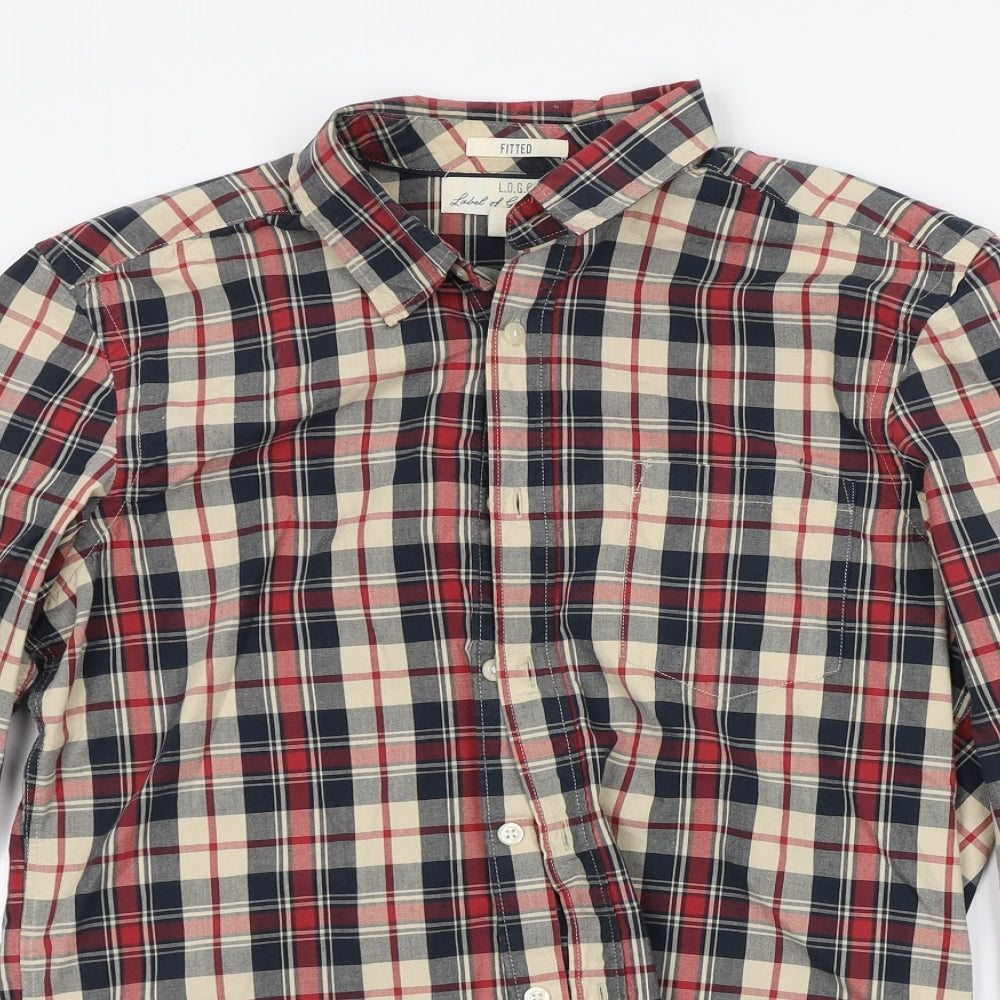 H&M Mens Multicoloured Check   Button-Up Size S