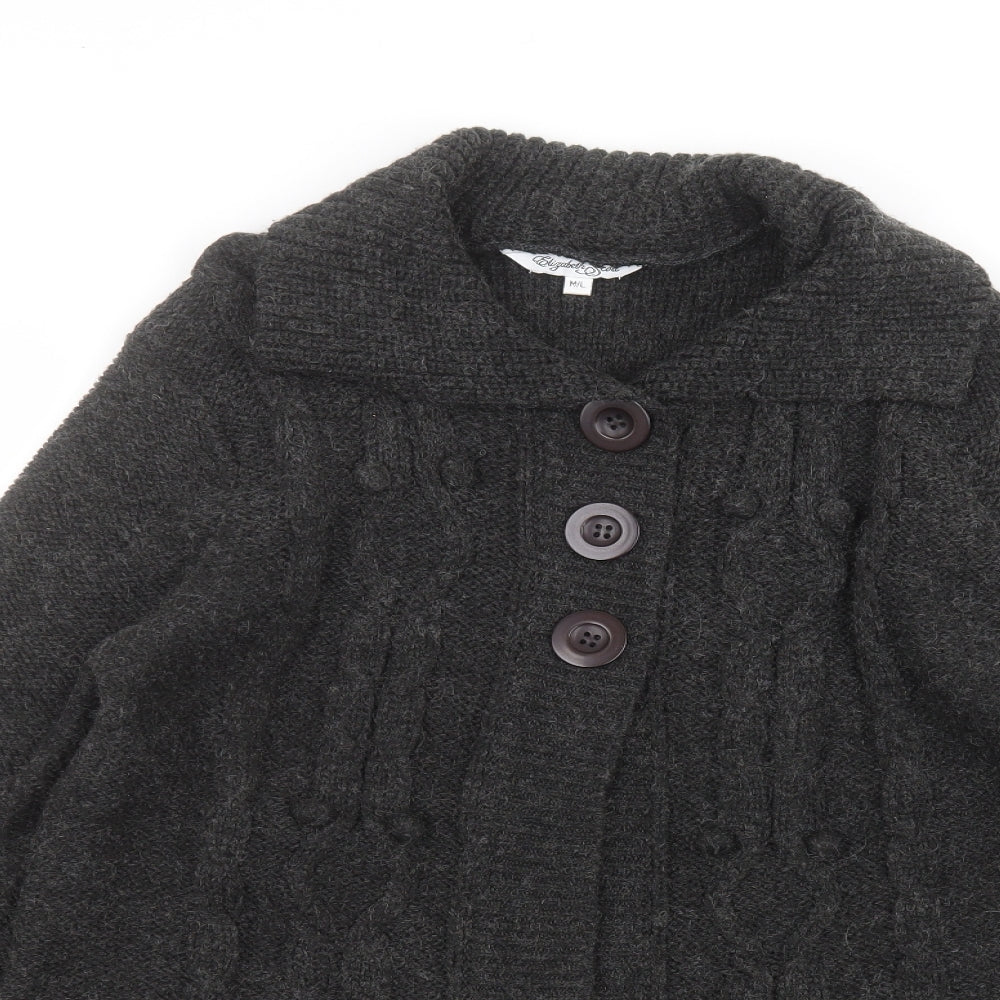 Elizabeth Scott  Womens Black   Jacket Coatigan Size M