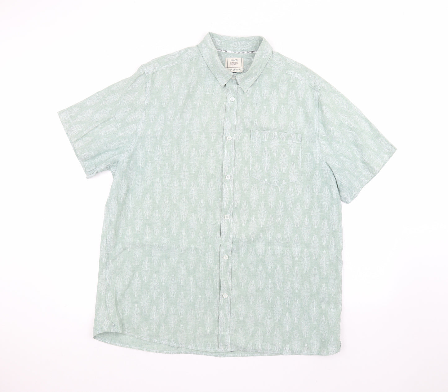George Mens Green    Dress Shirt Size XL
