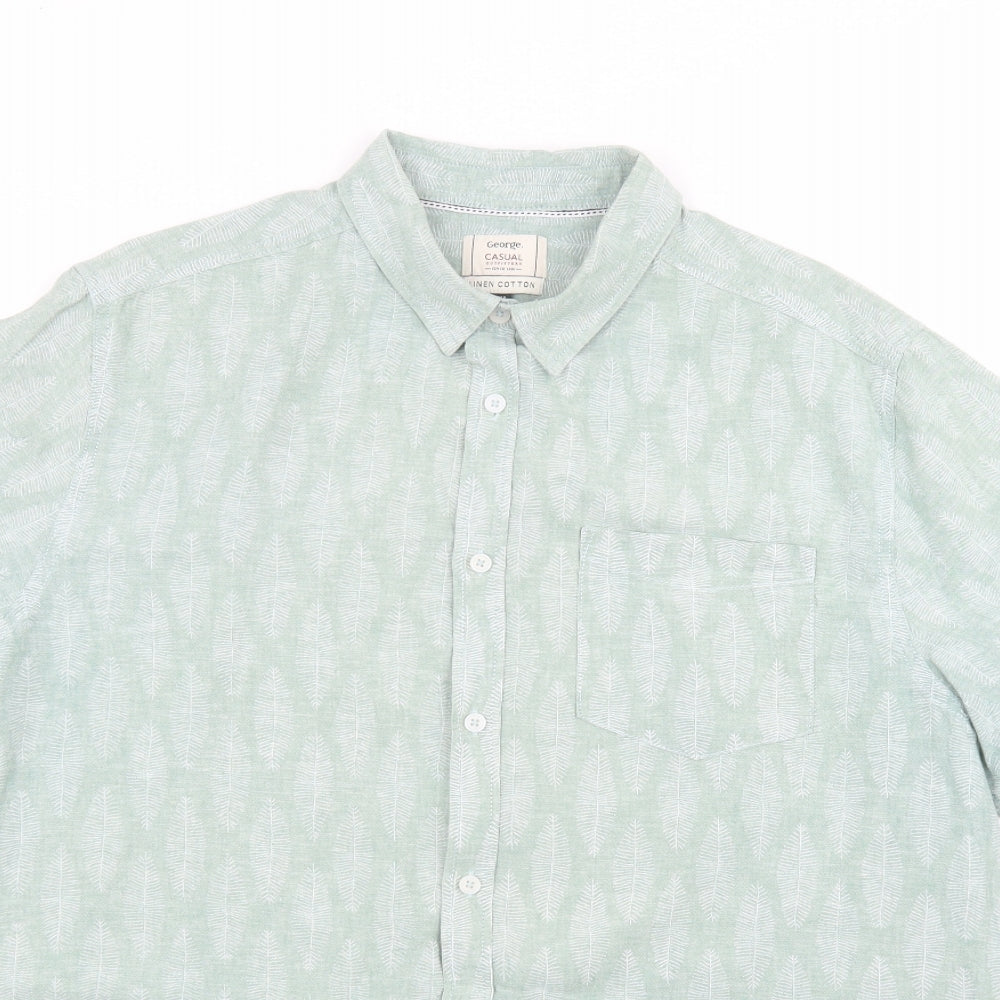 George Mens Green    Dress Shirt Size XL
