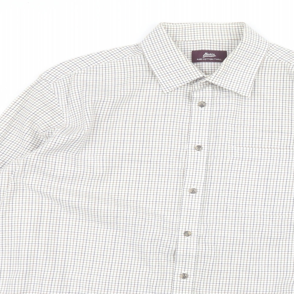 Marks and Spencer Mens White    Dress Shirt Size 17