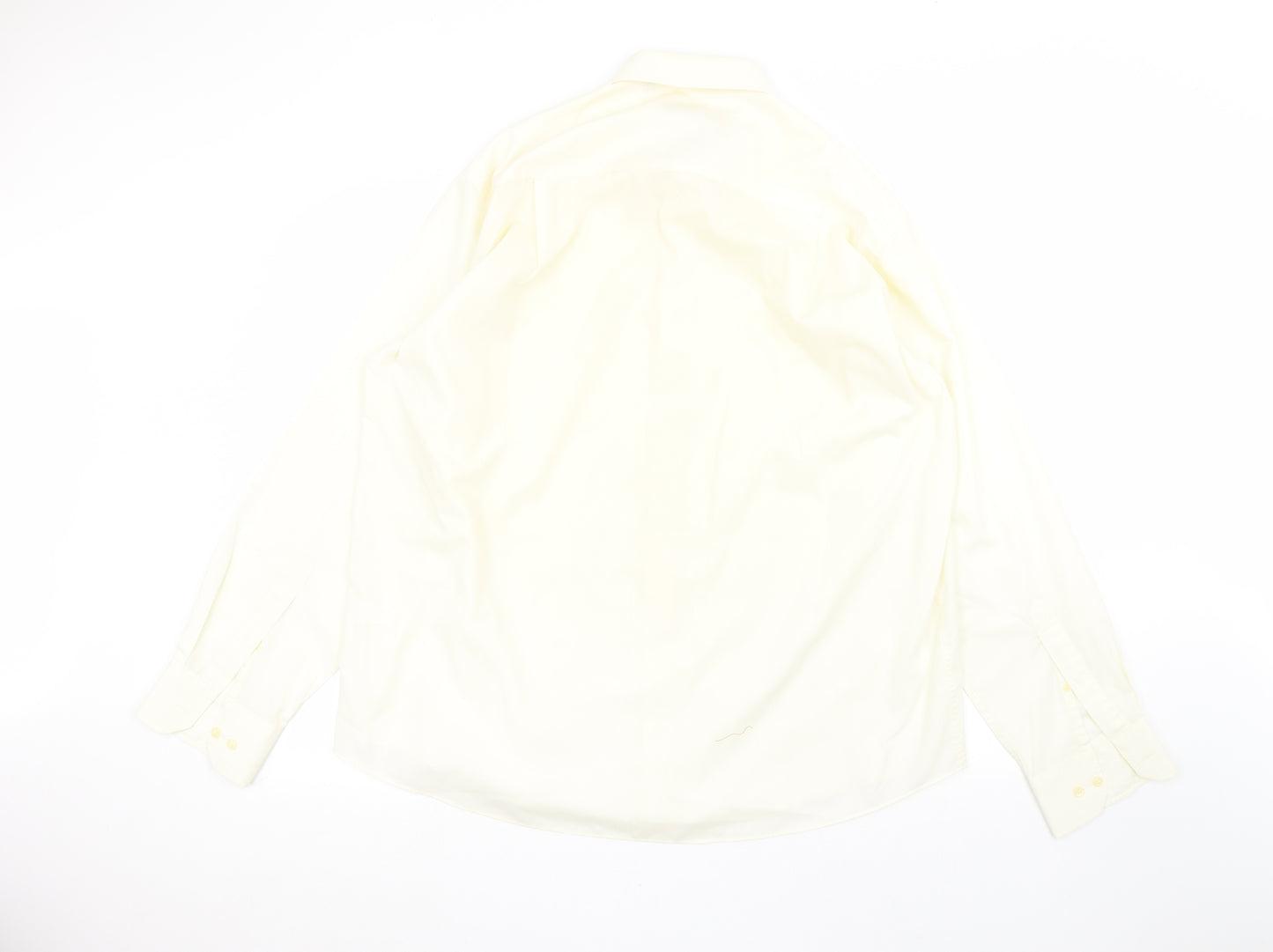 BHS Mens Yellow    Dress Shirt Size 17