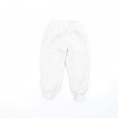 F&F Girls White   Sweatpants Trousers Size 4-5 Years