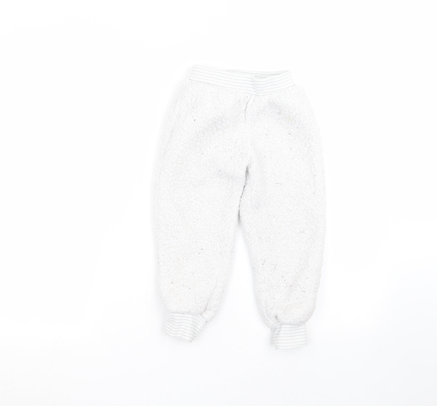 F&F Girls White   Sweatpants Trousers Size 4-5 Years