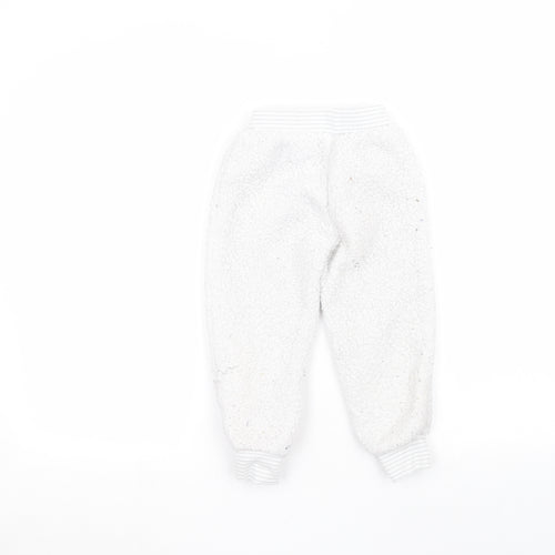 F&F Girls White   Sweatpants Trousers Size 4-5 Years