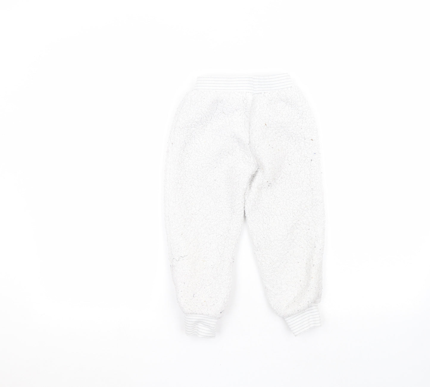 F&F Girls White   Sweatpants Trousers Size 4-5 Years