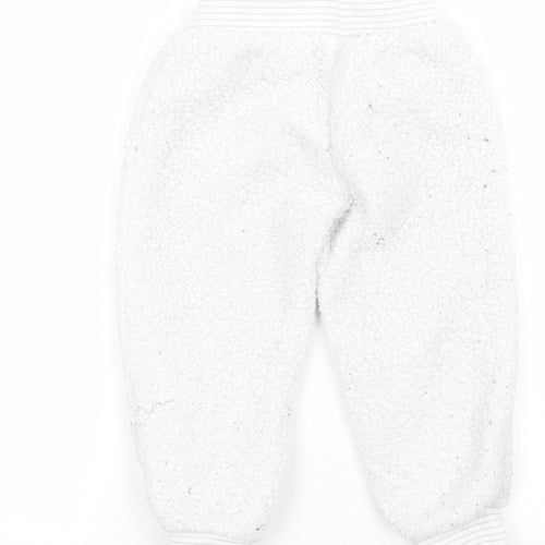 F&F Girls White   Sweatpants Trousers Size 4-5 Years