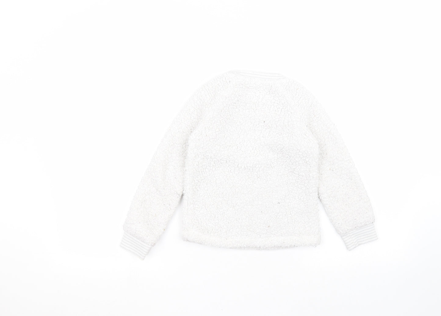 F&F Girls White   Pullover Jumper Size 4-5 Years