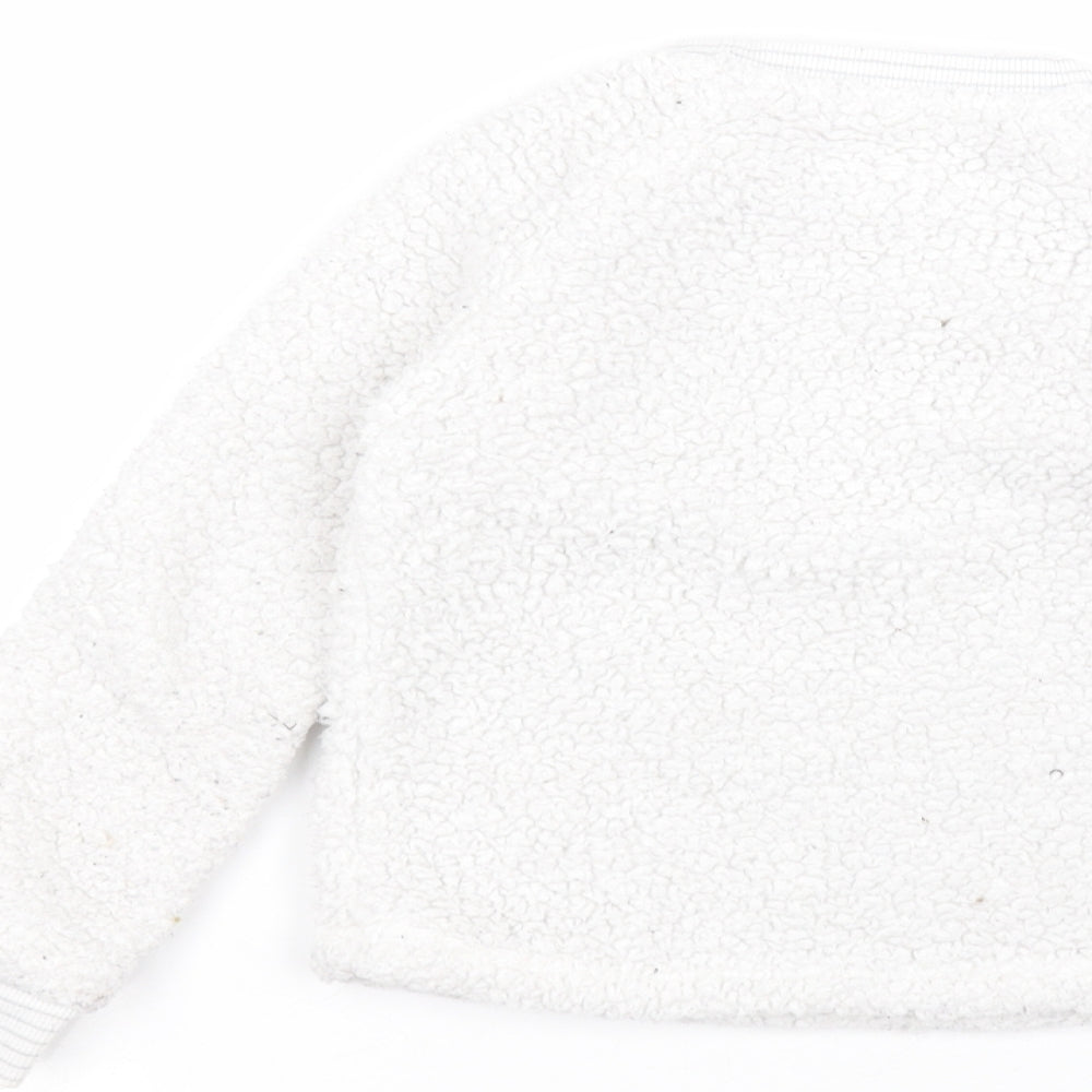 F&F Girls White   Pullover Jumper Size 4-5 Years