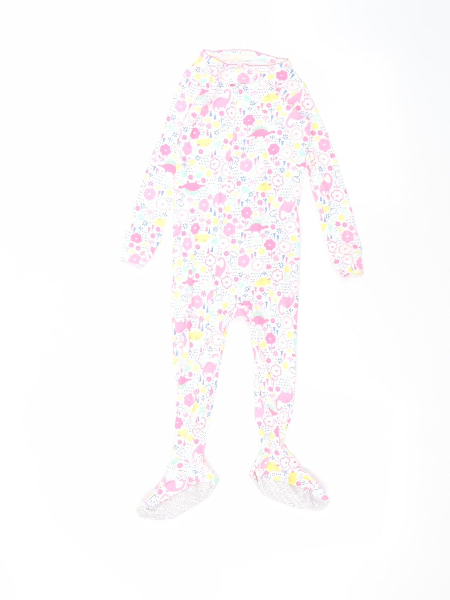 simple joys Baby White Floral  Babydoll One Piece Size 24 Months