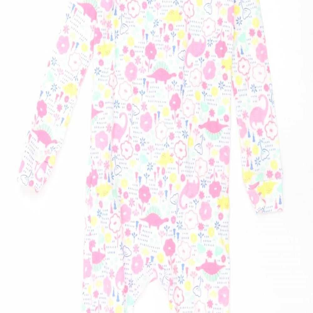 simple joys Baby White Floral  Babydoll One Piece Size 24 Months