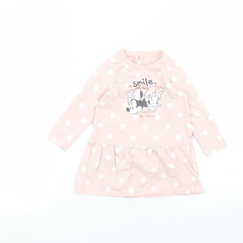 George Baby Pink Polka Dot  A-Line  Size 12-18 Months