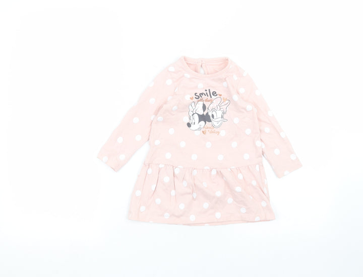 George Baby Pink Polka Dot  A-Line  Size 12-18 Months