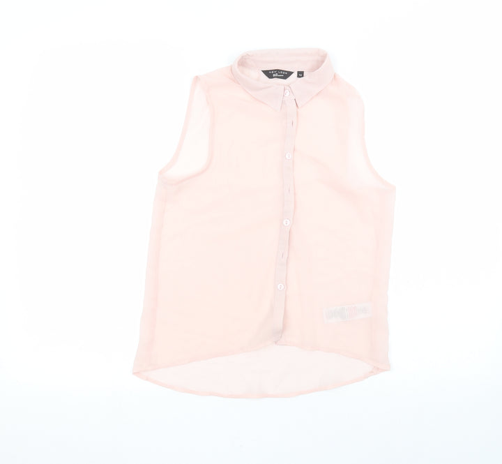 New Look Womens Pink   Basic Button-Up Size 12