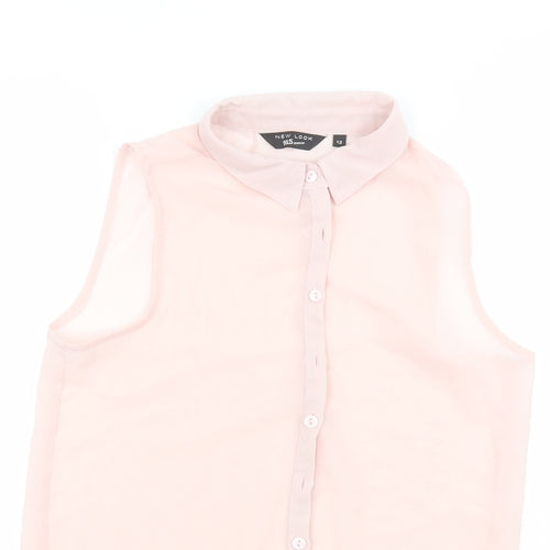 New Look Womens Pink   Basic Button-Up Size 12