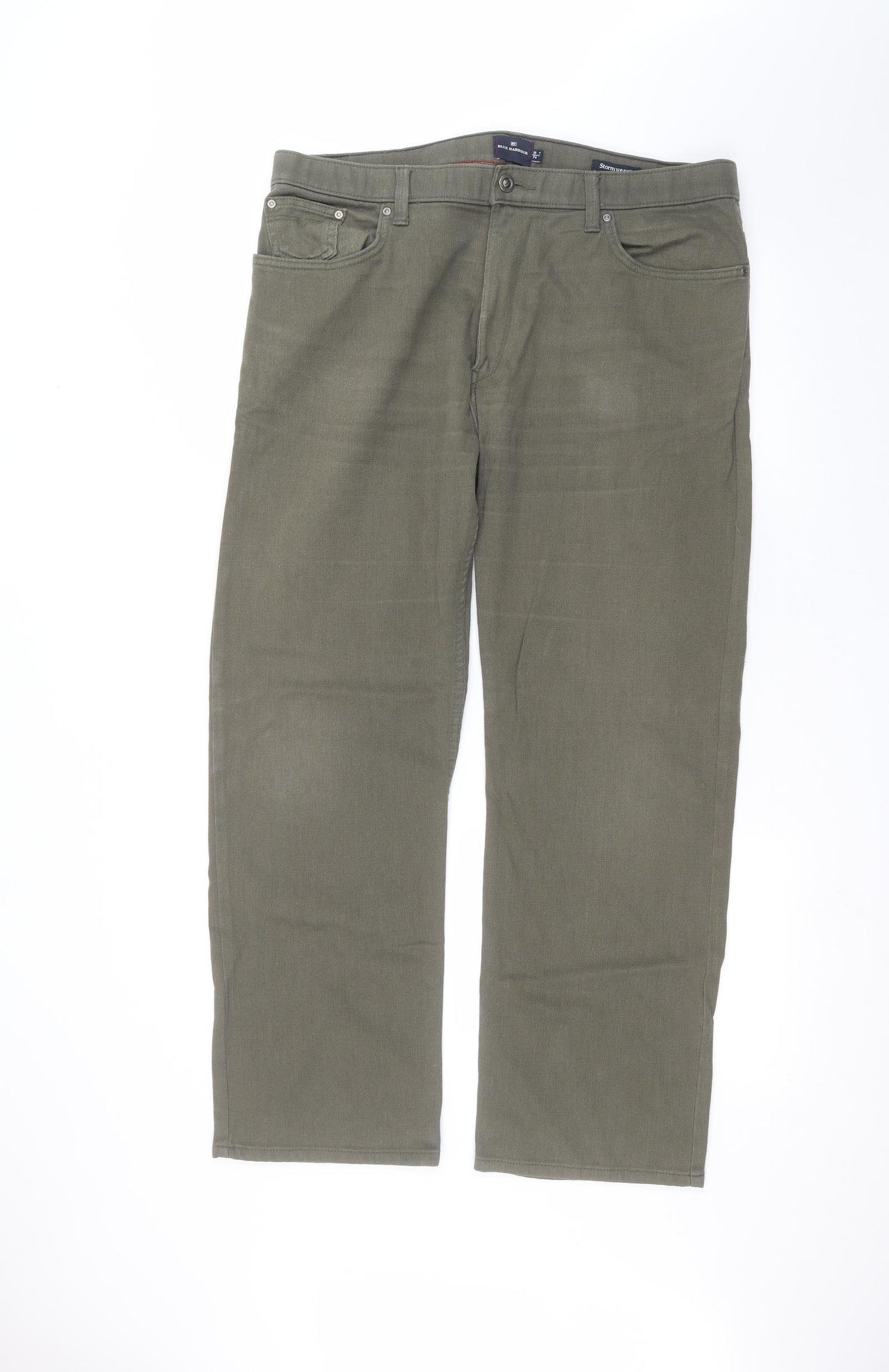 Marks and Spencer Mens Green   Straight Jeans Size 36 in L29 in
