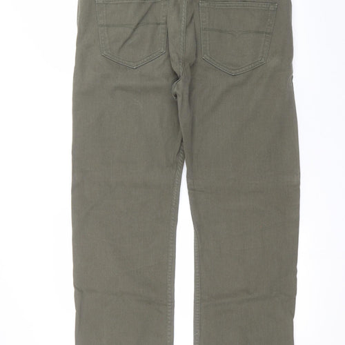Marks and Spencer Mens Green   Straight Jeans Size 36 in L29 in